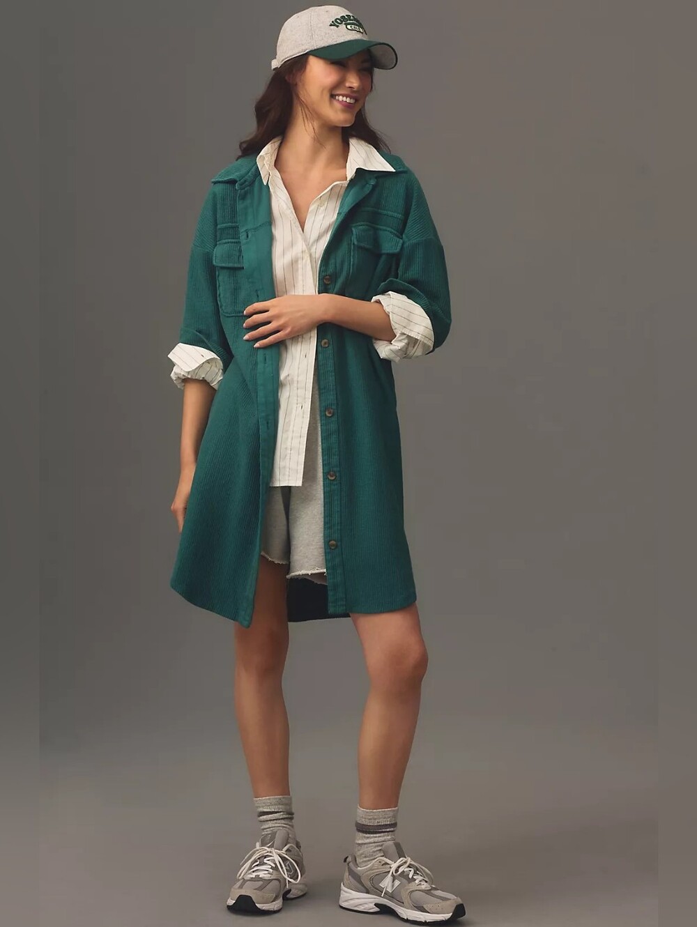 Pilcro Anthropologie Corduroy Duster Jacket Shacket In M